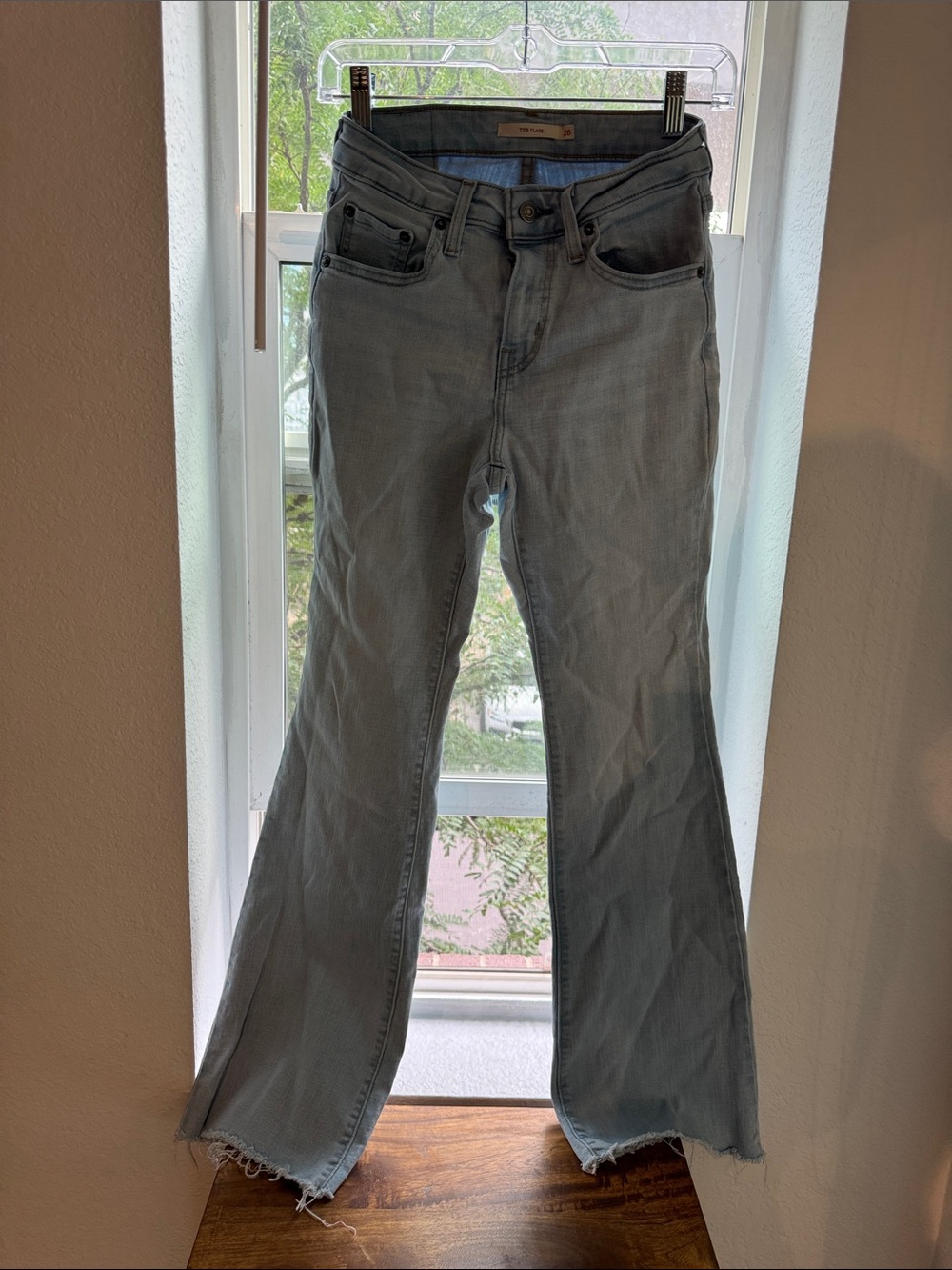 Levi's 726 Light Gray Flare Jeans